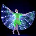 HOTBEST LED Isis Wings, Belly Dance Wings, Light Up Colorful LED Butterfly Wings with Telescopic Stick