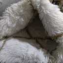 ONASAR Rugs for Living Room Bedroom, 5x8 Fluffy White and Beige Area Rug, Geometric Boho Soft Plush Shaggy Floor Carpet Mat for Nursery Kids Girls Boys Teen Dorm Home Decor Aesthetic