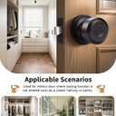 Probrico 6 Pack Passage Door Knobs, Oil Rubbed Bronze Door Knob, Hallway/Closet Lockset, Cylindrical Shape Knobs Keyless Door Lock