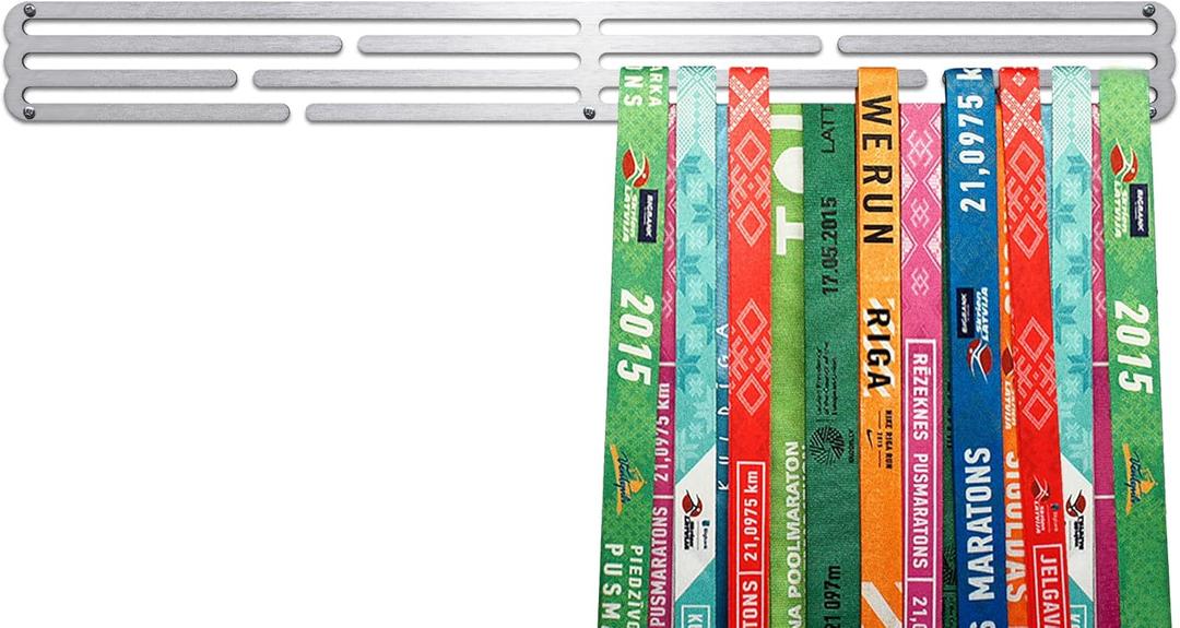 Blank Sport Medal Hanger Display | Stainless Steel Medal Holder | up to 60 Medals