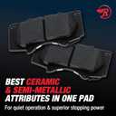 Raybestos Element3 Automotive Replacement Rear Brake Pad Set for Select 2003-2008 Honda Pilot (EHT914AH) (One Size)