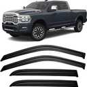 Window Visors Rain Guards for 2010-2025 Dodge Ram 2500 & 3500 Crew Cab, Window Vent Wind Deflectors Visors Shades