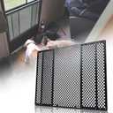 RV Screen Door Protector for Dogs, Adjustable RV Screen Door Pet Protector Guard, Black(Patented Design)