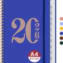 2026 Planner, Weekly and Monthly Calendar Planner for Women, Jan 2026 - Dec 2026, Hardcover Planning Agenda book with Tabs, Spiral Bound, Inner Pocket, Perfect for School Office Supplies, 6.3" x 8.5" - Royal Blue