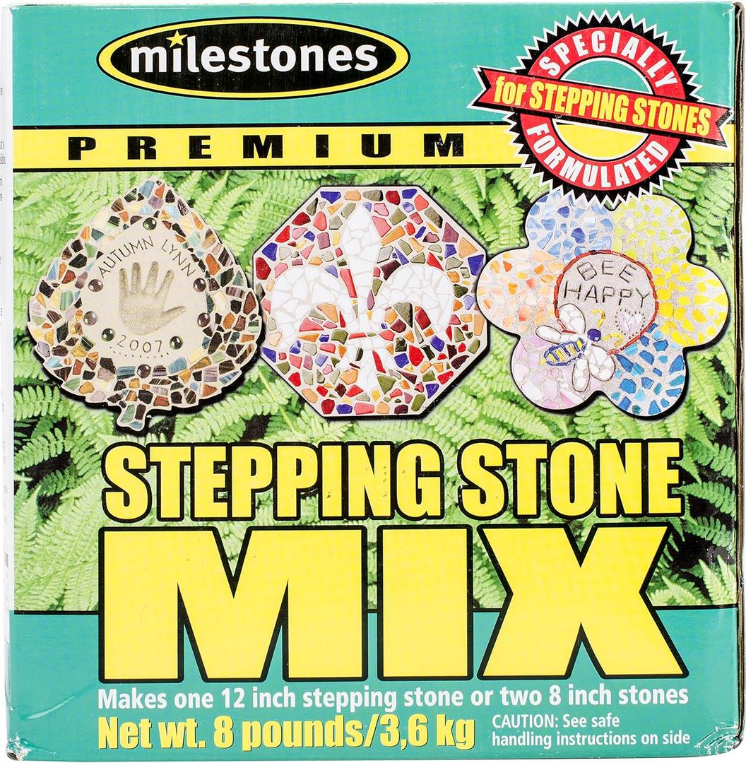 Midwest Products Co. Milestones Premium Stepping Stone Cement Mix 8 Pound Box for Stepping Stone Kits - 903-16102