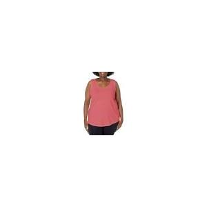 ROSRISS Plus Size Tank Tops for Women Summer Basic Crewneck Tees Soft Cozy Loose Fit Curved Hem Sleeveless Shirts 2XL