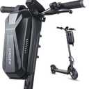 Portable Electric Scooter Bag, Quick Release Scooter Storage Bag with 2L/3L Large Capacity, Waterproof Front Handlebar Bag for Carrying Phone, Wallet, Tools (Carbon Black)