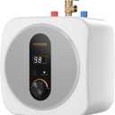Under Sink Instant Hot Water Heater 2.5 Gallon Water Heater Digital Display Household 120V 1500W Mini Tank Water Heater,RV Small Water Heater with Updated Pressure Release Vavle