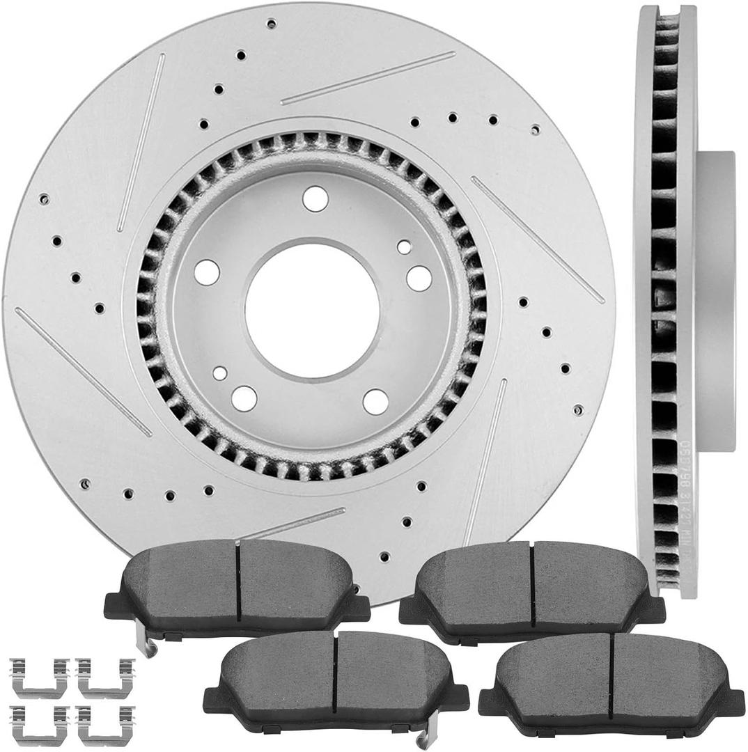 SCITOO Front Brake Kits D1413-8527 Brake Pads & 31427 Brake Rotors Fit For Hyundai For Sonata 2005-2014,For Hyundai For Tucson 2010-2015,For Hyundai For Veloster 2013-2017,For Kia For Forte 2010-2014 SCITOO Front Brake Kits D1413-8527 Brake Pads & 31427 Brake Rotors Fit For Hyundai For Sonata 2005-2014,For Hyundai For Tucson 2010-2015,For Hyundai For Veloster 2013-2017,For Kia For Forte 2010-2014