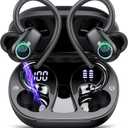 Wireless Earbuds, In Ear buds Wireless Earbuds Bluetooth, Bluetooth 5.3 Headphones Sport, 50H Playtime LED Display, Deep Bass Stereo Noise Cancelling Headphones, IP7 Waterproof Earphones, Jet Black