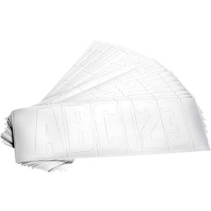 attwood 14142-7 Waterproof 148-Piece Vinyl Boating Letter and Number Kit, Black Finish (White)