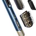 Infiniti PRO CONAIR DigitalAIRE Hair Dryer Drying Wand, Straightener and Styler, Ionic All-in-One Digital Motor Blow Dryer, Includes 3 High-Performance Attachments, Dark Blue