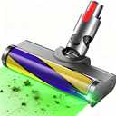 Optic Soft Roller Cleaner Head for Dyson V15 V11 V10 V8 V7 Gen5 Animal Detect Absolute Cyclone, LED Green Light Dust Detect Hardwood Floor Attachment, Anti-Tangle Quick Release Replacement Part