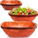 Thyle 12 Pieces Wooden Salad Bowl 6, 8 and 10 Inch Wooden Bowls, 4 of Each Size, Decorative Durable Hardwood Set for Dinner Parties Family Gathering