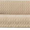Ameritex Couch Sofa Slipcover 100% Waterproof Nonslip Quilted Furniture Protector for Dogs, Children, Pets, Machine Washable (Beige, 68")