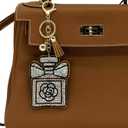 5 x Sparkling Keychains Bag Charms for Women Girls, Crystal Bling Rhinestone Key Ring Car Fob, Backpack Handbag Accessories