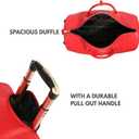 Tote&Carry Apollo 2 Large Rolling Duffle Bag with Wheels, Carry-On Roll Duffel for Travel, Gym, Sports, Daily, Weekend & All-Purpose Use for Men & Women (Crocodile Skin, Red)