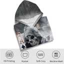 Hoodies Men Skull 3D Graphic Print Sweatshirts Pullover Tops with Pocket (XXL)