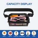 Clear Fanny Pack for Stadium Events Clear Belt Bag for Women Men for Concerts Sports Beach Hiking Cycling(Black)