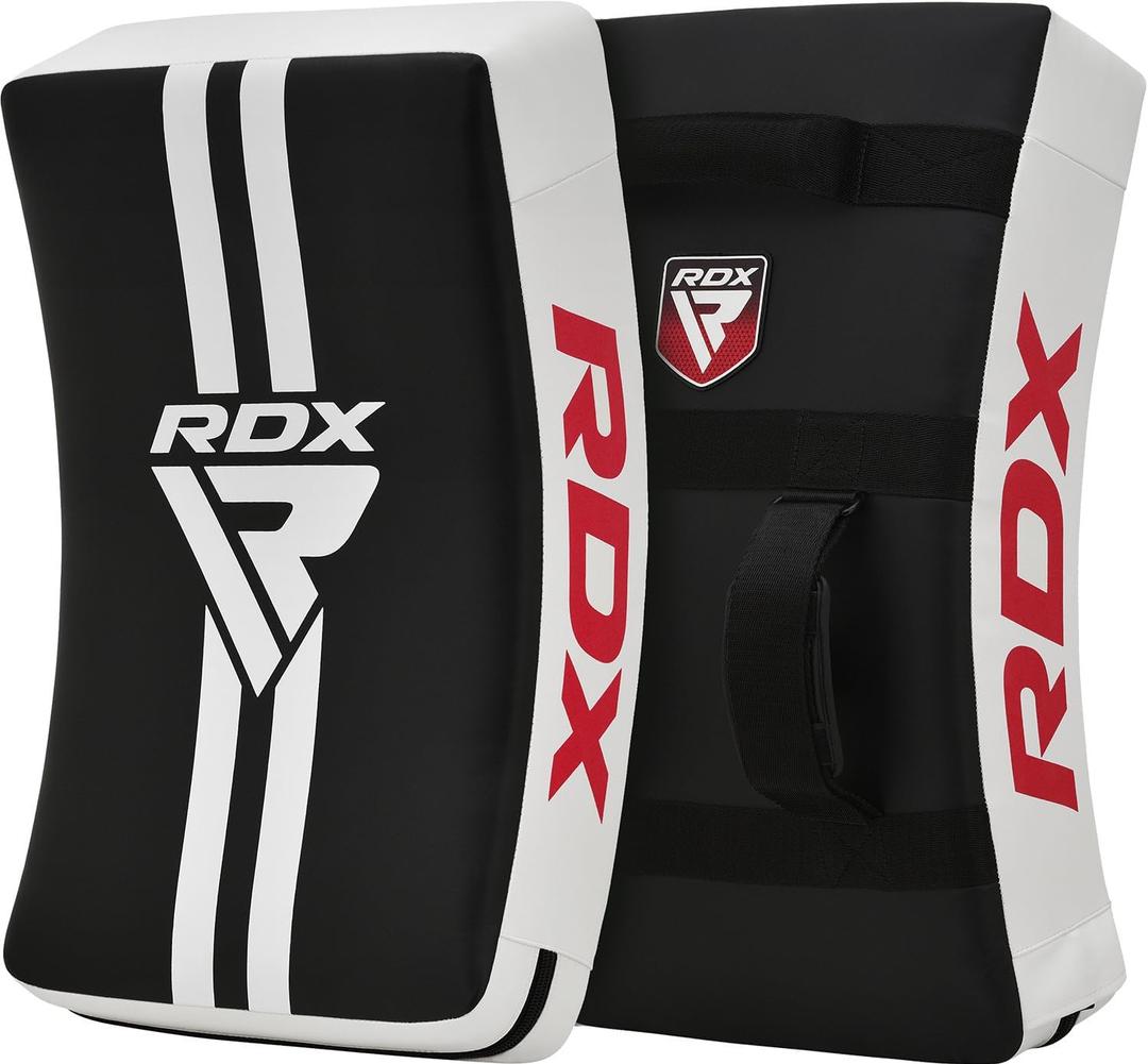 RDX Kick Shield Muay Thai Kickboxing, Heavy Curved Kicking Striking Body Pad, Punching Foot Target MMA Boxing Training, 3 Padded Handles, Martial Arts Karate TKD Taekwondo (One Pad Only)