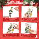 48 Sets Christmas Nutcracker Ornament Funny Air Freshener Ornaments with Xmas Greeting Card Scent Sachets Employee Appreciation Gifts for Staff Coworkers Christmas Tree Party Office Decor