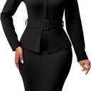 CuteCherry Women Sexy Dress Bodycon Work Dress Elegant Pencil Dress, X-Large