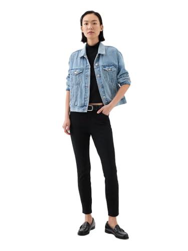 GAP Womens Skinny Ankle in Bi-Stretch Pants, True Black V2, 2 Short US 2p