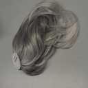 SEVENCOLORS Short Grey Wigs for White Women Layered Mixed Silver Pixie Cut Wigs Natural Wavy Short Gray Synthetic Hair Wig for Older Women