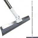 Floor Squeegee with 51"-58" Telescoping Handle & 180 Rotating Head, Water Removal for Tile & Hardwood, Under-Furniture Cleaning