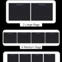 qiqee 10PCS Black Gift Bags with Ribbon Handles Mulit Assorted Sizes Gift Wide Bags (2pcs Large 13", 4pcs Medium 9.6", 4pcs Small 6.3",Tissue Paper)