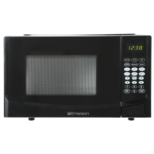 Emerson MW9255B Countertop Microwave Oven, 6 Pre-Programmed Settings, Removable Glass Turntable and Child Safety Lock, 0.9 Cu ft, 900W, Black