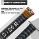 Garage Door Torsion Spring Set, Pair of 2" Electrophoresis Coated Garage Door Spring Replacement with 2 Non-Slip Winding Bars and Bearing, Minimum 16000 Cycles (.234x2x26")
