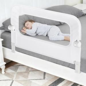 NUTIKAS Baby Bed Rail Guard for Toddlers - 35.4" Toddler Bed Rails for Crib,Twin,Full, Queen Bunk Size Bed Swing Down Bedrail Extral Tall Child Safety Side Railing Guards for Kids (36 Inch, White)