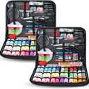 YMKWZ 206 Pcs Sewing Kit with Storage Bag Complete Needle and Thread Kit Basic Sewing Starter Set Portable Sewing Repair Kit Hand Beginner Sewing Kit DIY Sewing Supplies for Adults (2pack)
