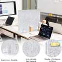 2 Pack Acoustic Desk Dividers, 24" x 20" (Silver Gray)