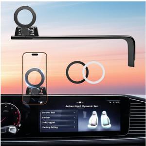 Car Phone Holder for Mercedes Benz GLE-Class/GLS-Class 2020-2026 (Only for 12.3-Inch Screen) 360° Rotation Magnetic Cell Phone Mount, Compatible with Magsafe, Does Not Affect Air Vent