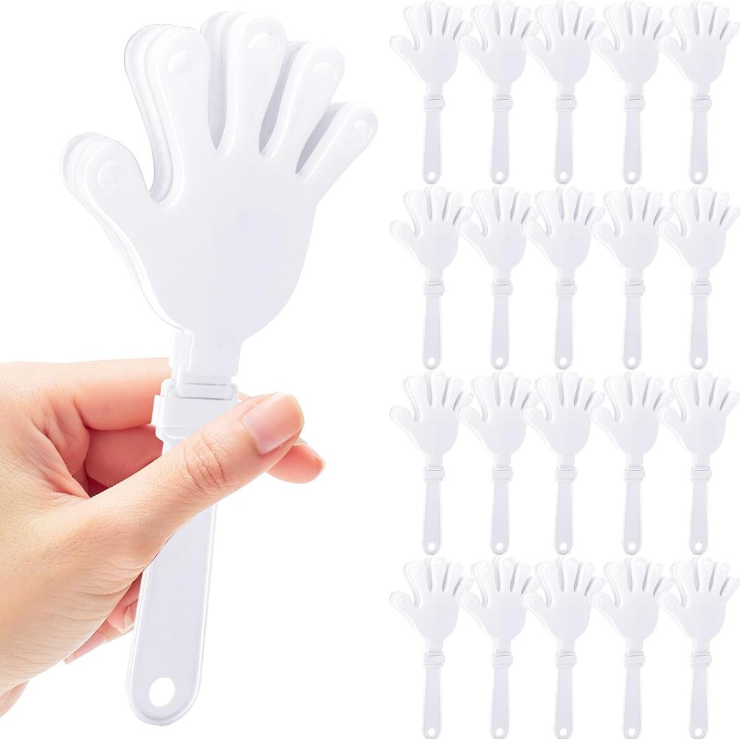 50 Pcs Hand Clappers Noisemakers 7.5 Inch Clappers Noisemakers Plastic Hand Clappers for Birthdays Game Football Sporting Events Cheers Supplies Dance Basketball Football Noisemakers