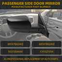 Dasbecan Passenger Side Mirror Compatible with 2014-2018 Ram 1500,2019-2022 Ram 1500 Classic Right Mirror With Heated Manual Folding Power Glass Replaces 68147862AQ CH1321354, R-5pins