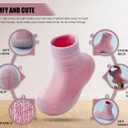 2 x Baby Shoes Boys Girls First Walking Shoes Non Slip Soft Sole Sneakers Toddler Infant Babygirl Sock Shoes (Pink)