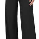 IUGA Women's Hiking Quick-Dry Wide Leg Pants (Black) Standard, Small 