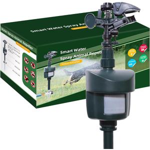[2025 Upgraded] Yardeen Motion Sensor Sprinkler with Adjustable Head, Water Spray for Lawn and Garden. Day and Night Mode can be Selected (Green-1)