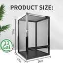 33 Gallon Reptile Enclosure 26"x17"x17" Mesh Chameleon Cage,Superior Ventilation Vertical Screen Tank for Chameleon,Crested Geckos,Leopard Geckos,Bearded Dragon,Lizards,Spider,Butterfly