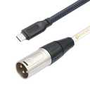 Devinal USB C to XLR Cable, Smartphone/Laptop to XLR Male Output Cable for Amplifier, Speaker, Mixer Console, etc 3.3 FT