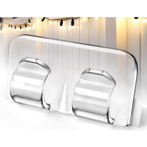 Hooks for Outdoor String Lights Clips: 26Pcs Heavy Duty Light Hook with Waterproof Adhesive Strips - Outside Clear Cord Holders for Hanging Christmas Lighting - Outdoors Sticky Clip