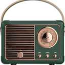 Dosmix Retro Bluetooth Speaker, Vintage Decor, Mini Wireless Bluetooth Speaker, Cute Old Fashion Style for Kitchen Desk Bedroom Office Party Outdoor Accessories for iPhone Android (Green)