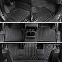 Floor Mats Cargo Mat for 2021-2025 Jeep Grand Cherokee L Captain Chair(Only for 6-Seater w/o 2nd Row Armrest), All Weather TPE Trunk Cargo Liner Car Accessories