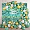 24PCS Light Green Shimmer Wall Backdrop, Laser Square Sequin Photo Backdrops Panel, Glitter Wall Background for Birthdays, Weddings, Christmas, Engagements, Disco Bachelorette Party Decor (4FTx6FT)