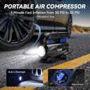 Car Emergency Kit with Portable Air Compressor, Winter Car Safety Roadside Assist Kit, Emergency Car Kit for Cars, Trucks