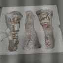 3 Pack Gingerbread Christmas Tree Figurines Christmas Tabletop Decorations Resin Gingerbread Cone Tree Decor Figurines for Xmas Home Centerpieces Tiered Tray Ornament Gifts