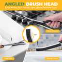 5 x Cleaning Brush, 5 Pcs Hard Bristle Crevice Cleaning Brush, Grout Brush, Scrub Brush for Tile Grout Crevice, Gap Cleaning Tools for Bathroom Kitchen Toilet Window Track (5, Black)